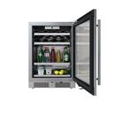 24 in. Right Hinge Wine and Beverage Cooler in Stainless Steel 