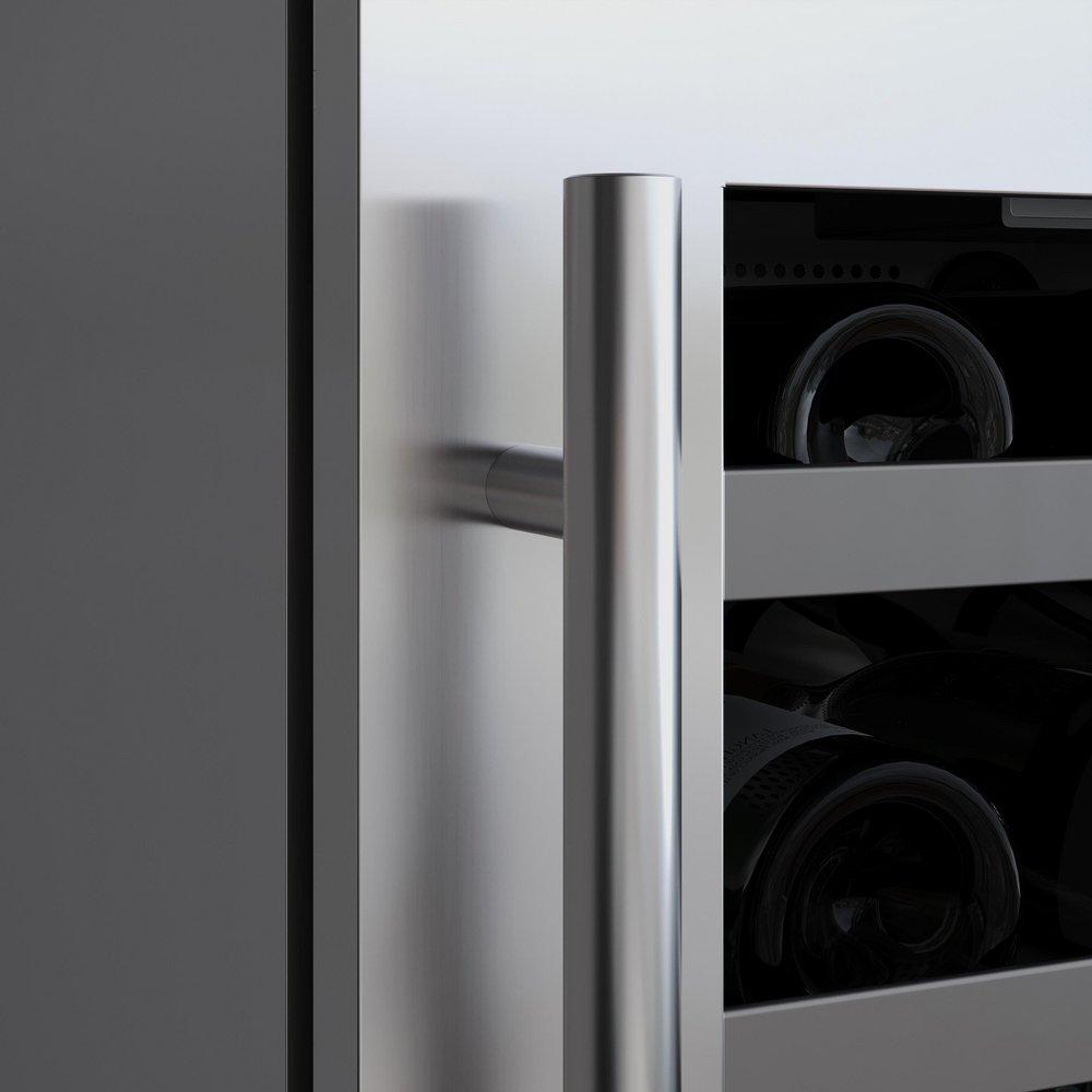 24 in. Right Hinge Wine and Beverage Cooler in Stainless Steel 