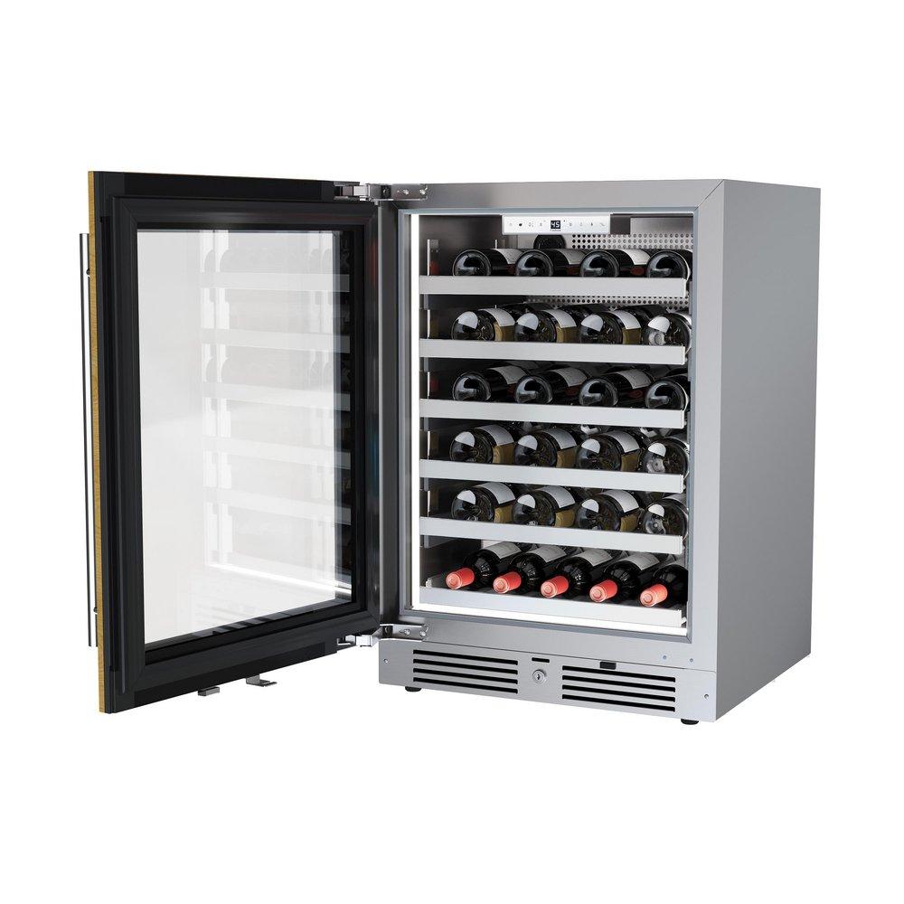 24 in. Single Zone Wine Cooler Left Hinge in Panel Ready 