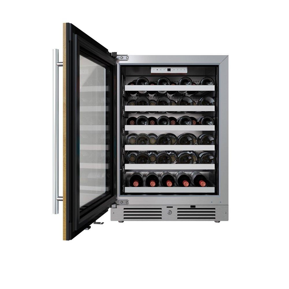 24 in. Single Zone Wine Cooler Left Hinge in Panel Ready 
