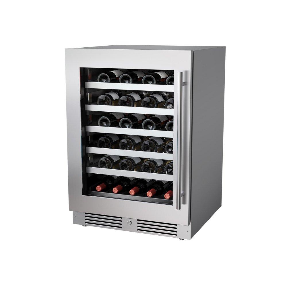 LANDMARK 24 SINGLE ZONE WINE COOLER LEFT HINGE - STAINLESS STEEL 