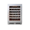 24 in. Single Zone Wine Cooler Left Hinge in Stainless Steel 