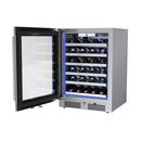 24 in. Single Zone Wine Cooler Left Hinge in Stainless Steel 