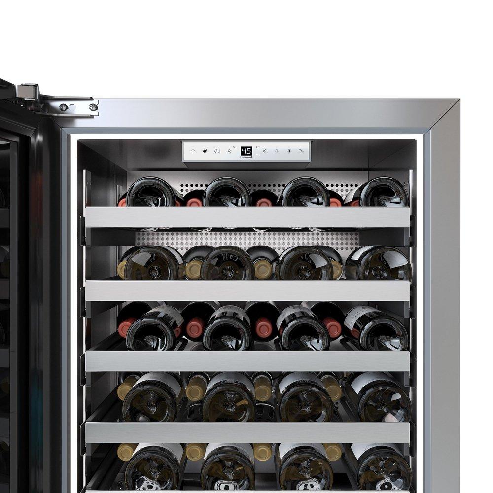 24 in. Single Zone Wine Cooler Left Hinge in Stainless Steel 