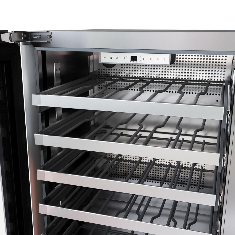 24 in. Single Zone Wine Cooler Left Hinge in Stainless Steel 