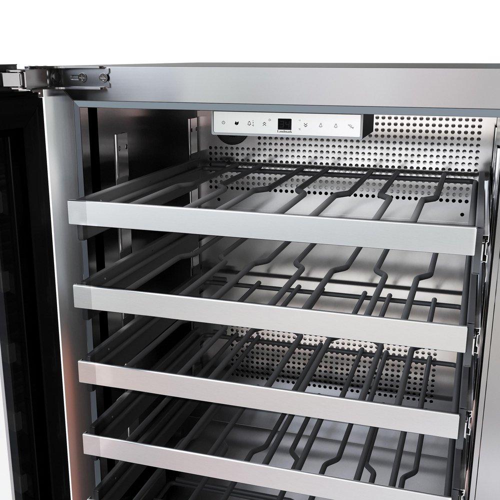 24 in. Single Zone Wine Cooler Left Hinge in Stainless Steel 