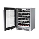 24 in. Single Zone Wine Cooler Left Hinge in Stainless Steel 