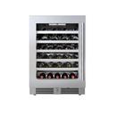 24 in. Single Zone Wine Cooler Left Hinge in Stainless Steel 
