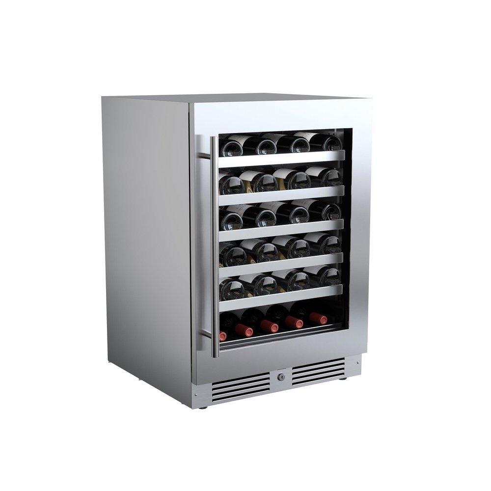 24 in. Right Hinge Wine Cooler in Stainless Steel 