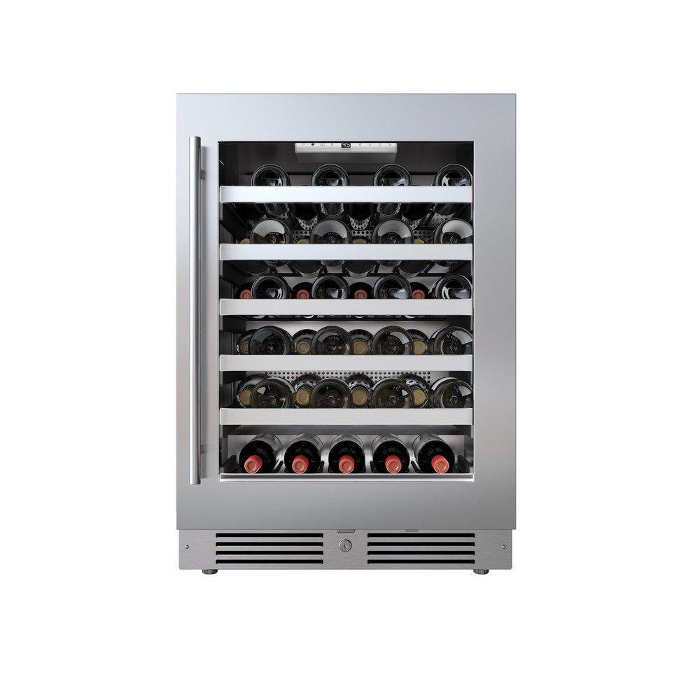 24 in. Right Hinge Wine Cooler in Stainless Steel 