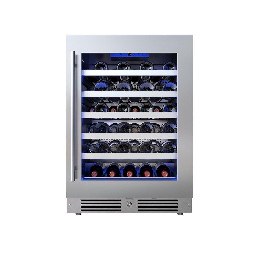 24 in. Right Hinge Wine Cooler in Stainless Steel 