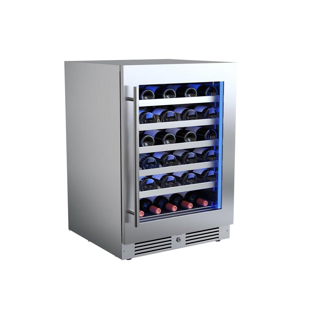 24 in. Right Hinge Wine Cooler in Stainless Steel 
