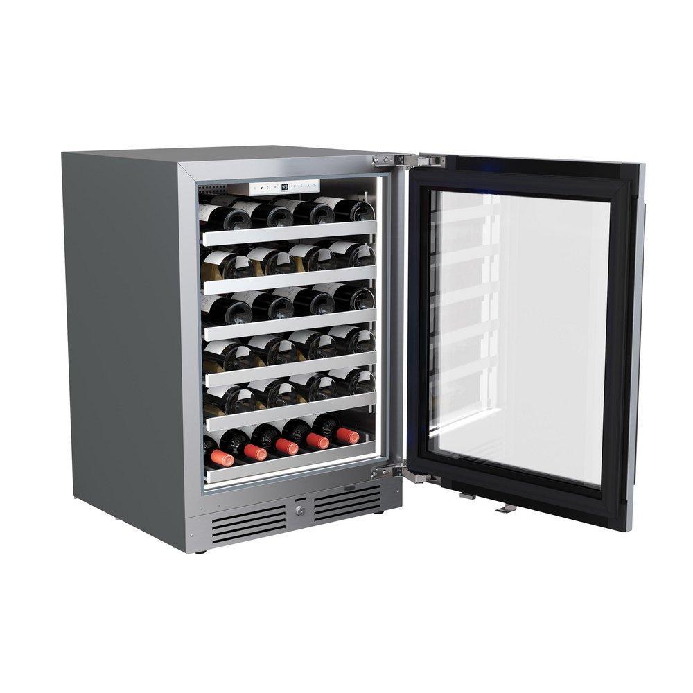 24 in. Right Hinge Wine Cooler in Stainless Steel 