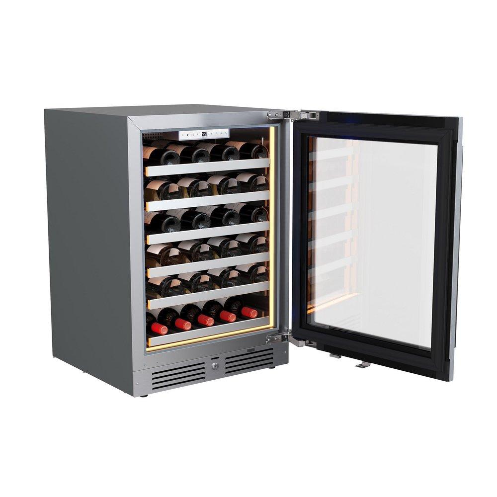 24 in. Right Hinge Wine Cooler in Stainless Steel 