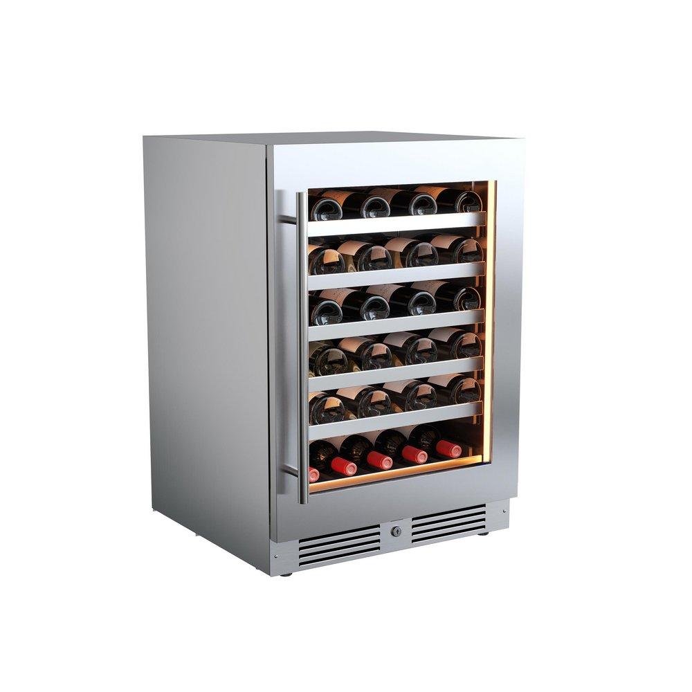 24 in. Right Hinge Wine Cooler in Stainless Steel 