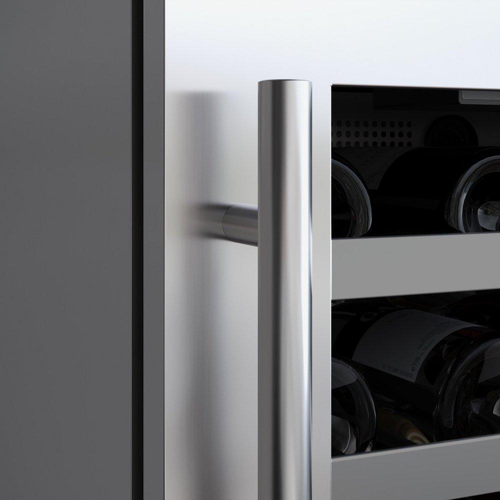24 in. Right Hinge Wine Cooler in Stainless Steel 