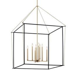 8-Light Foyer Pendant in Champage Bronze