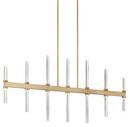 71W 49 in. Wide Linear Chandelier in Champagne Bronze