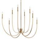 8-Light Foyer Chandelier in Champage Bronze