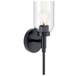 75W 1-Light 14.75in. Wall Sconce in Black