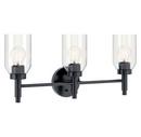 24.25in. 225W 3-Lights E26 Medium Vanity Fixture in Black