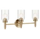 24" 225W 3-Light E26 Vanity Fixture in Champagne Bronze