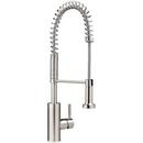 Single Handle Pre-Rinse Kitchen Faucet in Stainless Steel