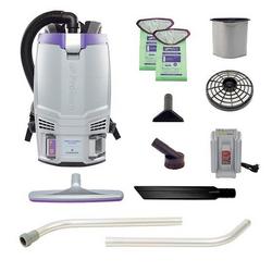 GoFit 6 Cordless 8Ah 6 qt. Backpack Vacuum with Xover Multi-Surface Two-Piece Wand Tool Kit