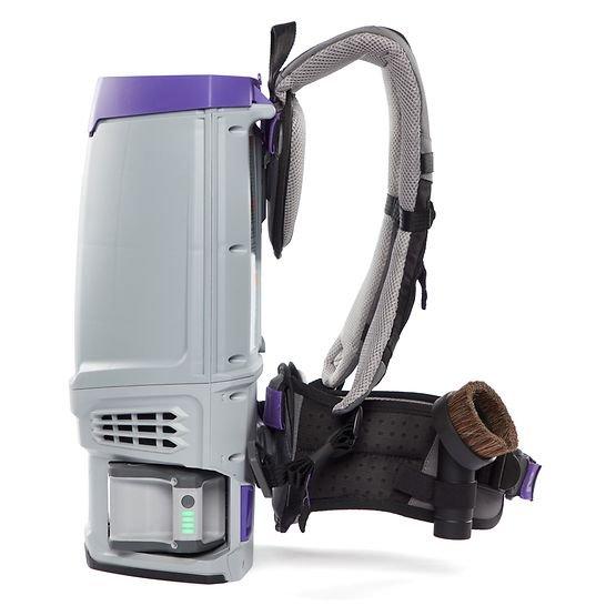 GoFit 6 Cordless 8Ah 6 qt. Backpack Vacuum with Xover Multi-Surface Two-Piece Wand Tool Kit 