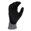 15G Foam Nitrile Coated Gloves, Nylon/Spandex Shell, L 