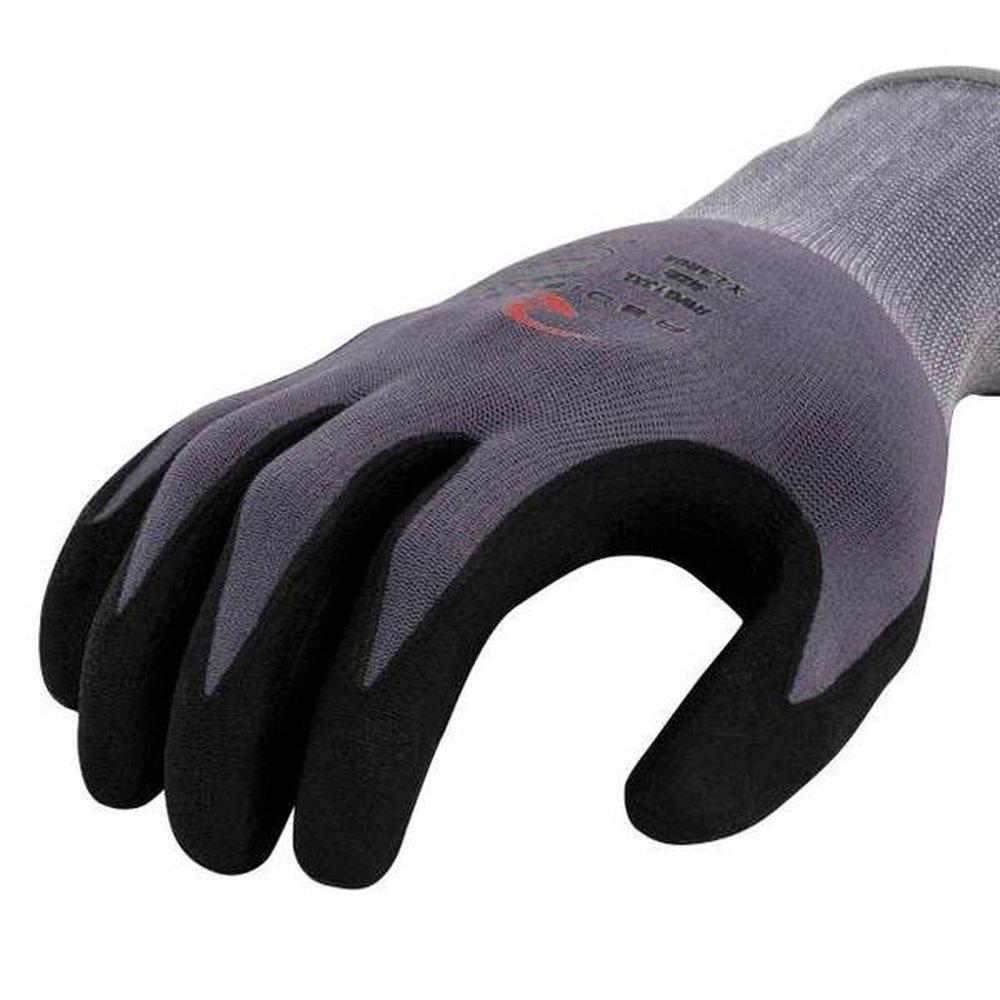 15 GAUGE BLENDED NYLON/SPANDEX SHELL FOAM DIPPED NITRILE ELASTIC CUFF 