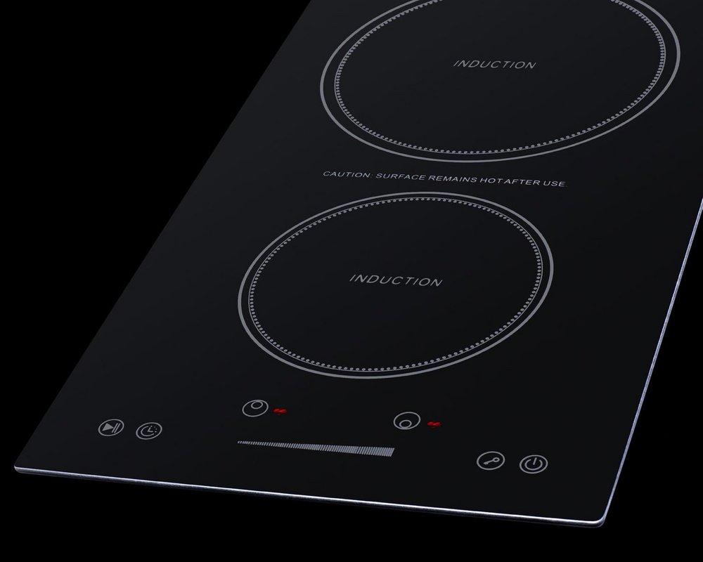 13  WIDE 115V 2-ZONE INDUCTION COOKTOP CORD INCLUDED BUILT IN 2 BURNER INDUCTION GLASS COOKTOP 
