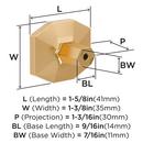 Amerock Champagne Bronze 1-5/8 in. Knob 