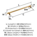 Amerock Champagne Bronze 18 in. Center-to-Center Appliance Pull 