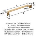 Amerock Champagne Bronze 12 in. Center-to-Center Appliance Pull 