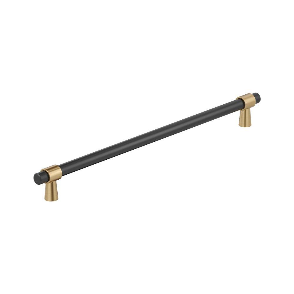 MERGENCE 18 INCH  457MM  CENTER-TO-CENTER MATTE BLACK/CHAMPAGNE BRONZE APPLIANCE PULL MABL/CHBR 