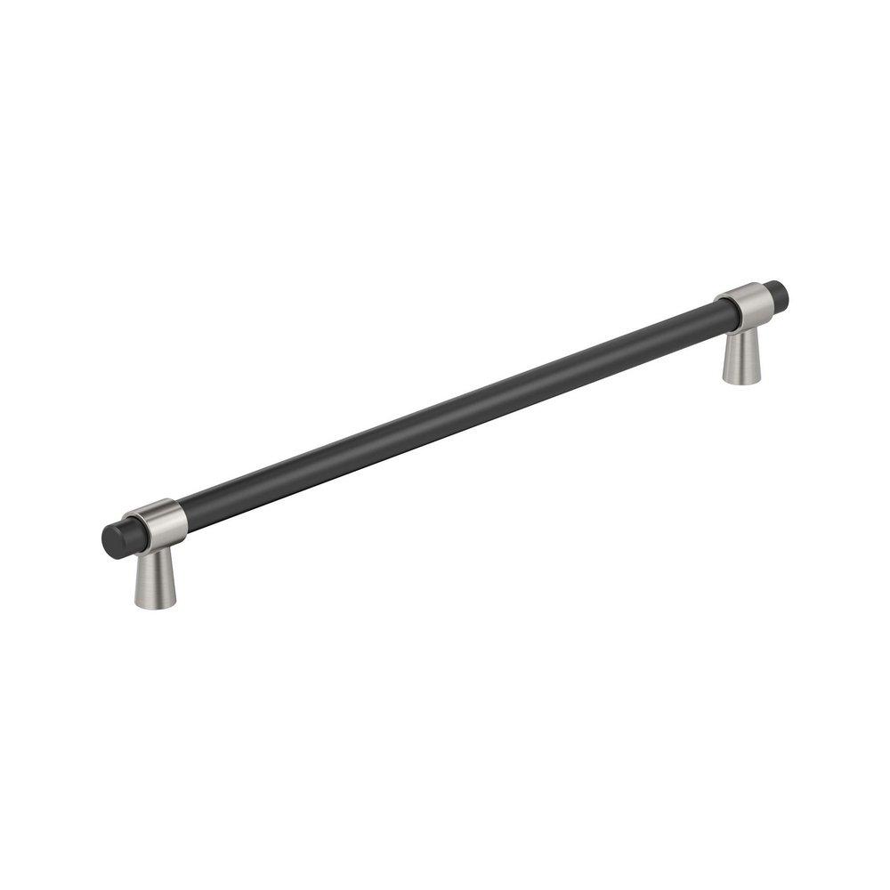 MERGENCE 18 INCH  457MM  CENTER-TO-CENTER MATTE BLACK/SATIN NICKEL APPLIANCE PULL MABL/SN 