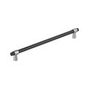 MERGENCE 18 INCH  457MM  CENTER-TO-CENTER MATTE BLACK/SATIN NICKEL APPLIANCE PULL MABL/SN 
