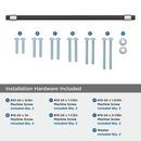 MERGENCE 18 INCH  457MM  CENTER-TO-CENTER MATTE BLACK/SATIN NICKEL APPLIANCE PULL MABL/SN 