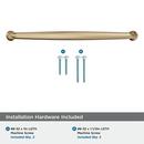 Amerock Golden Champagne 7-9/16 in. Center-to-Center Pull 
