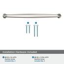 RENOWN 7-9/16 INCH  192MM  CENTER-TO-CENTER SATIN NICKEL CABINET PULL SN 
