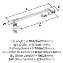 Amerock Satin Nickel 8-13/16 in. Center-to-Center Pull 