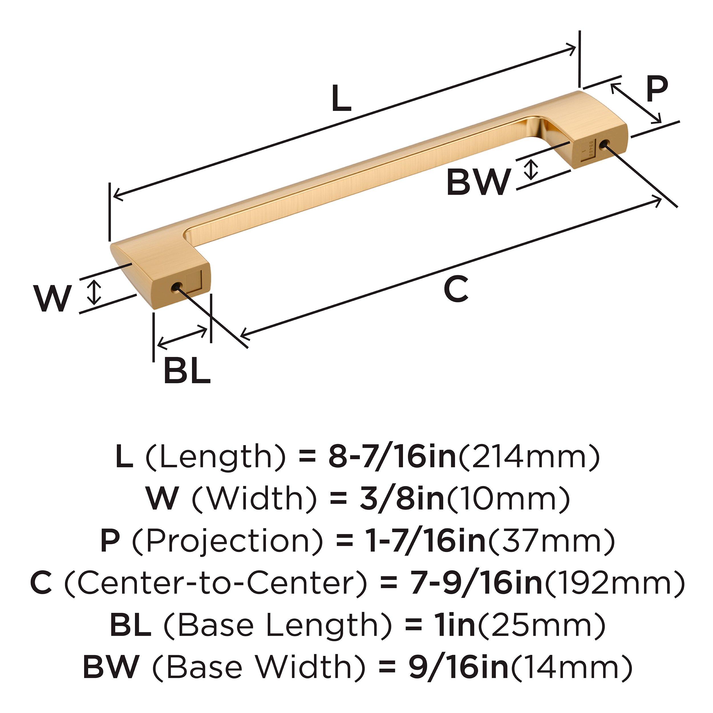 Amerock Champagne Bronze 7-9/16 in. Center-to-Center Bar Pull 