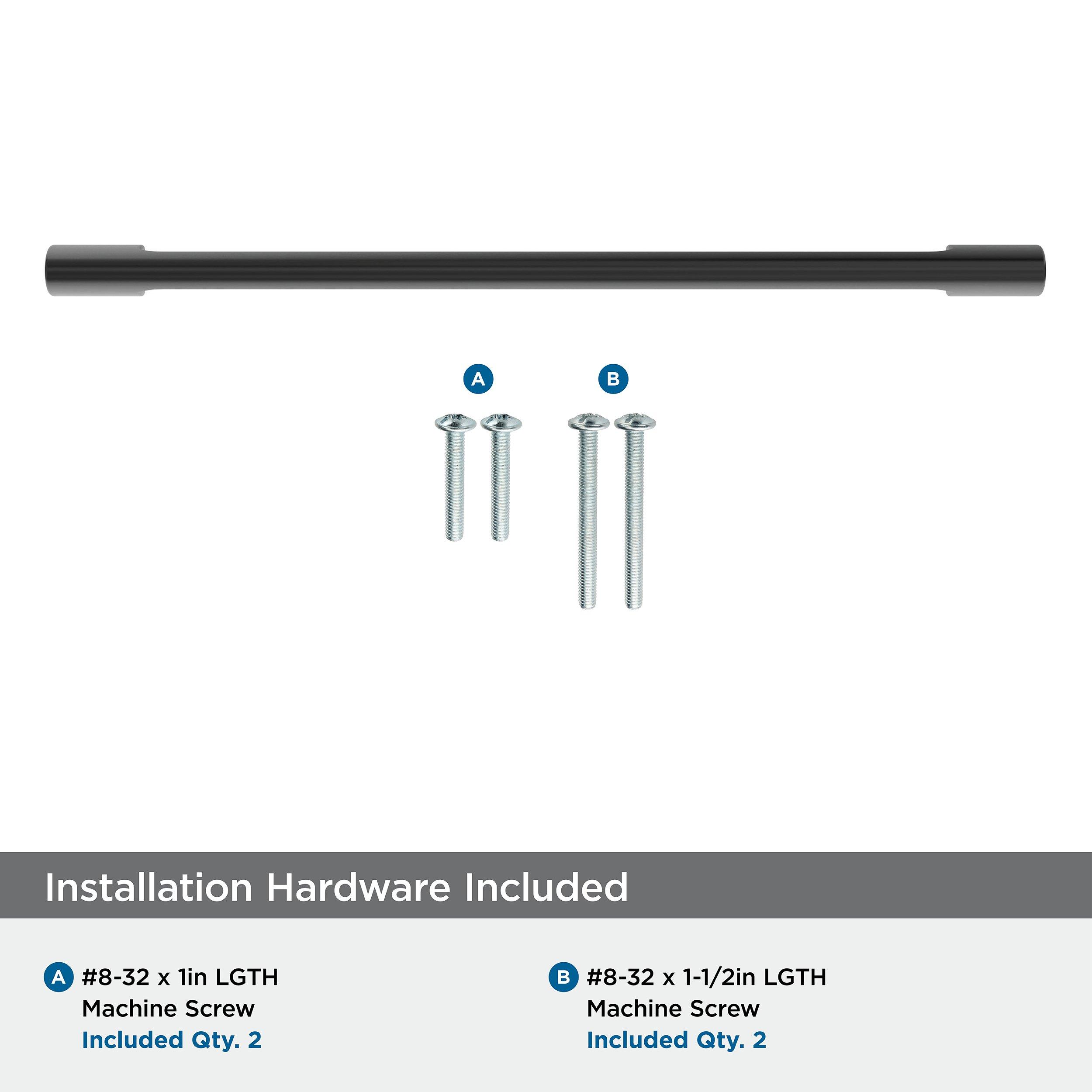 RIVA 10-1/16 INCH  256MM  CENTER-TO-CENTER MATTE BLACK CABINET PULL MABL 