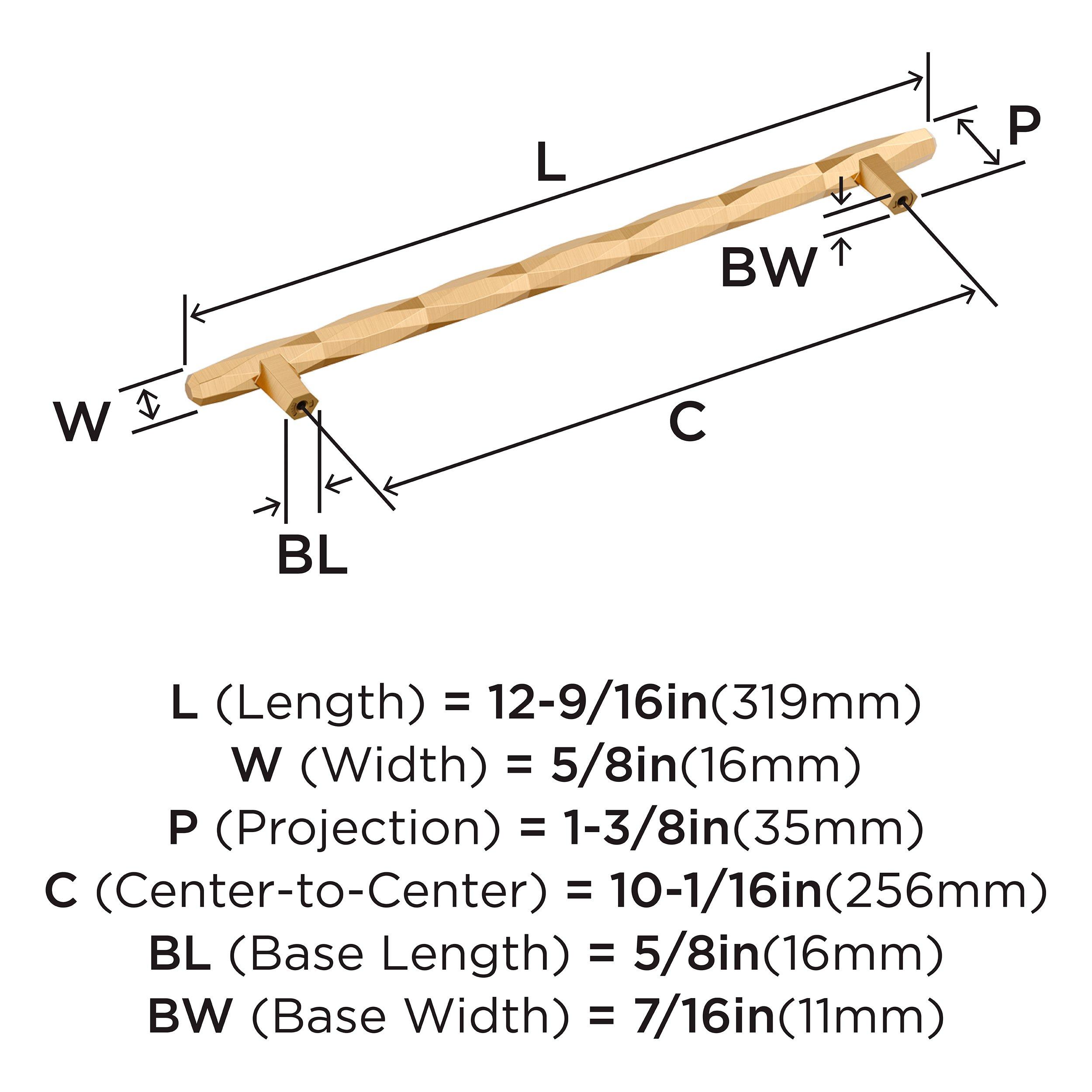 Amerock Champagne Bronze 10-1/16 in. Center-to-Center Pull 
