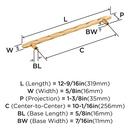 Amerock Champagne Bronze 10-1/16 in. Center-to-Center Pull 