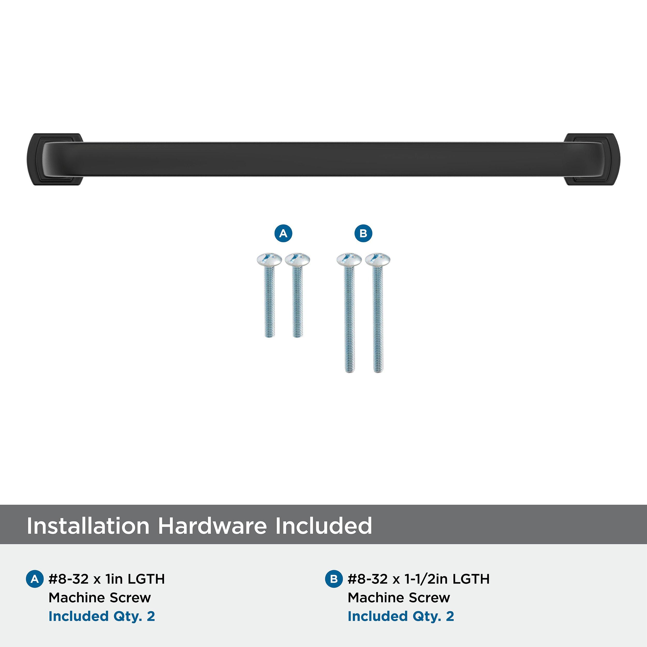 SURPASS 7-9/16 INCH  192MM  CENTER-TO-CENTER MATTE BLACK CABINET PULL MABL 