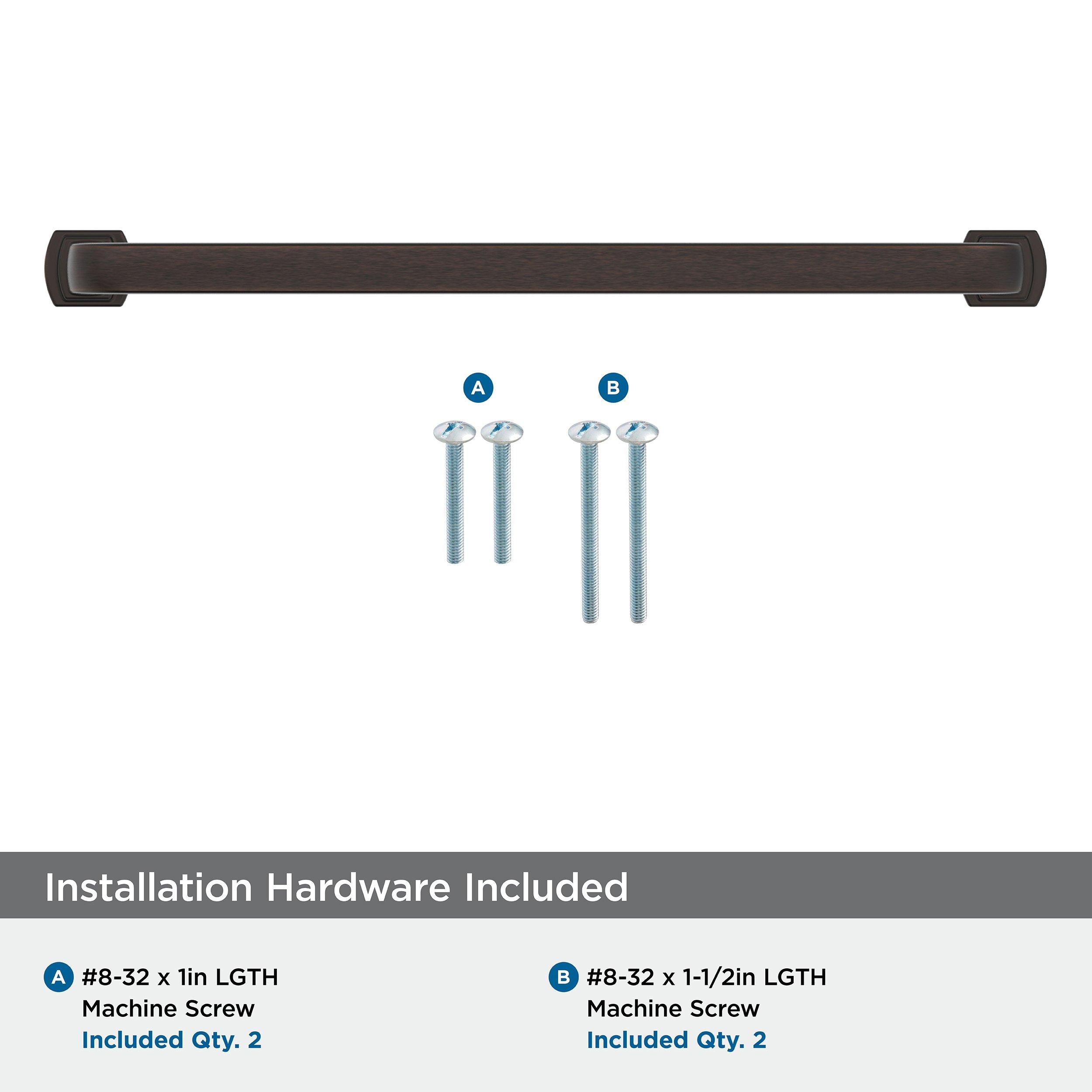 SURPASS 8-13/16 INCH  224MM  CENTER-TO-CENTER OIL-RUBBED BRONZE CABINET PULL ORBR 