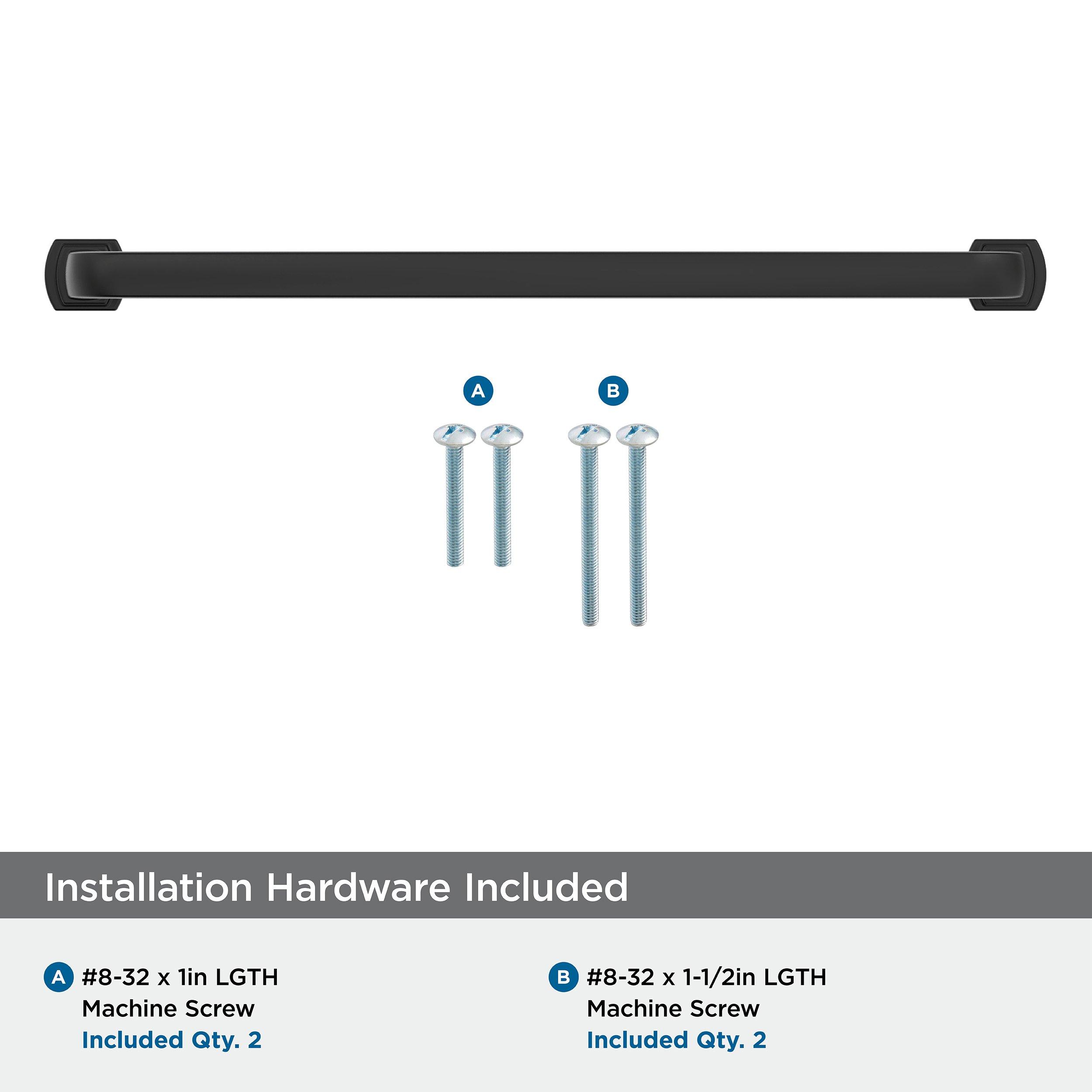 SURPASS 10-1/16 INCH  256MM  CENTER-TO-CENTER MATTE BLACK CABINET PULL MABL 