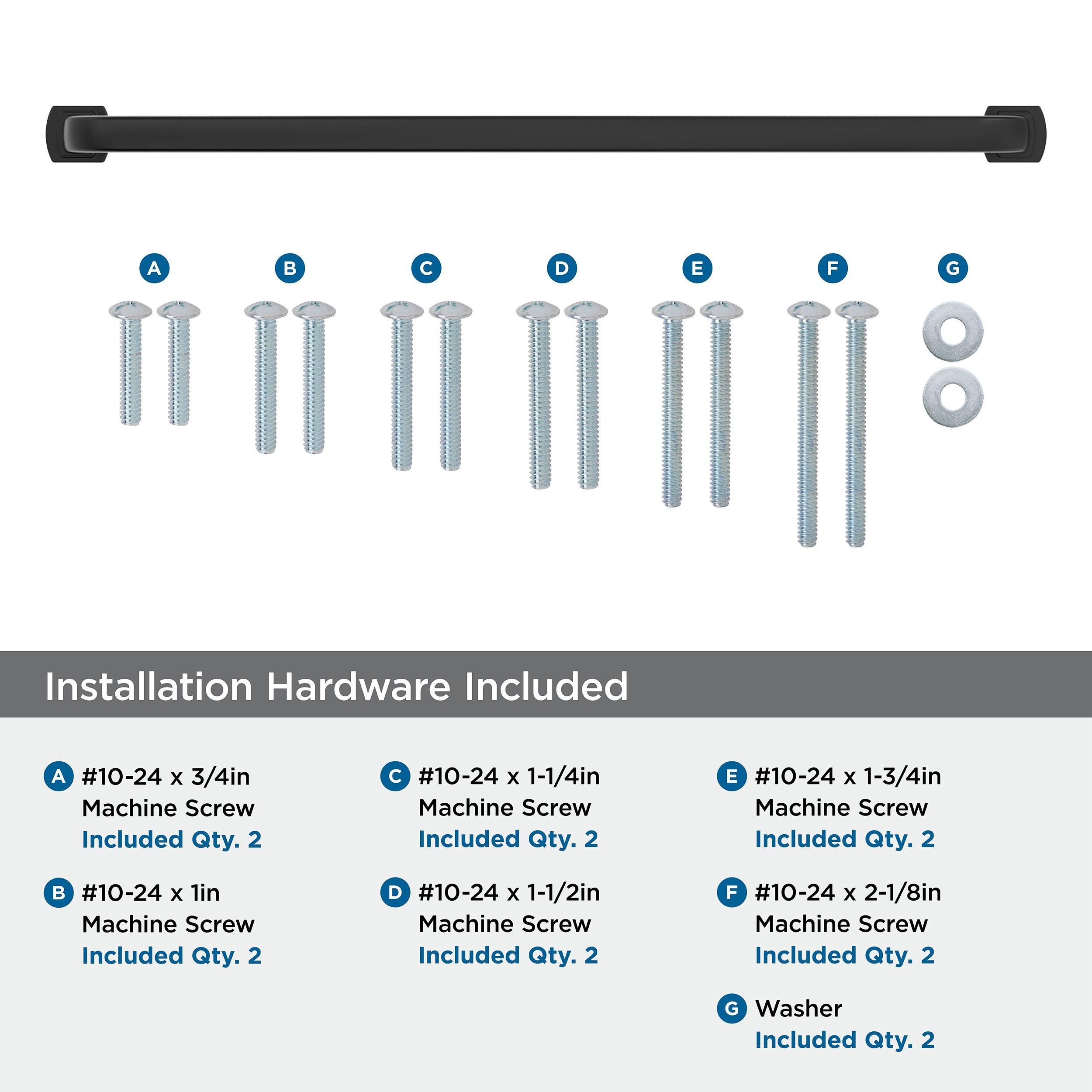 Amerock Matte Black 18 in. Center-to-Center Appliance Pull 